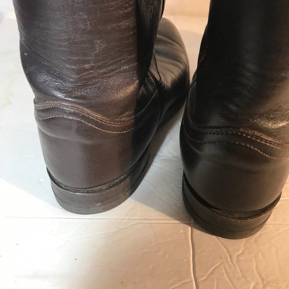 Justin Boots 3132 Roper Cowboy Brown Leather Western Sz 10 B EUC Southwestern - Picture 6 of 9